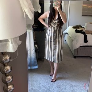 Stripped Midi Dress